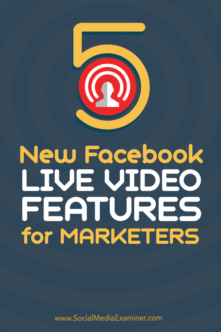 Funktionen von Live-Video auf Facebook
