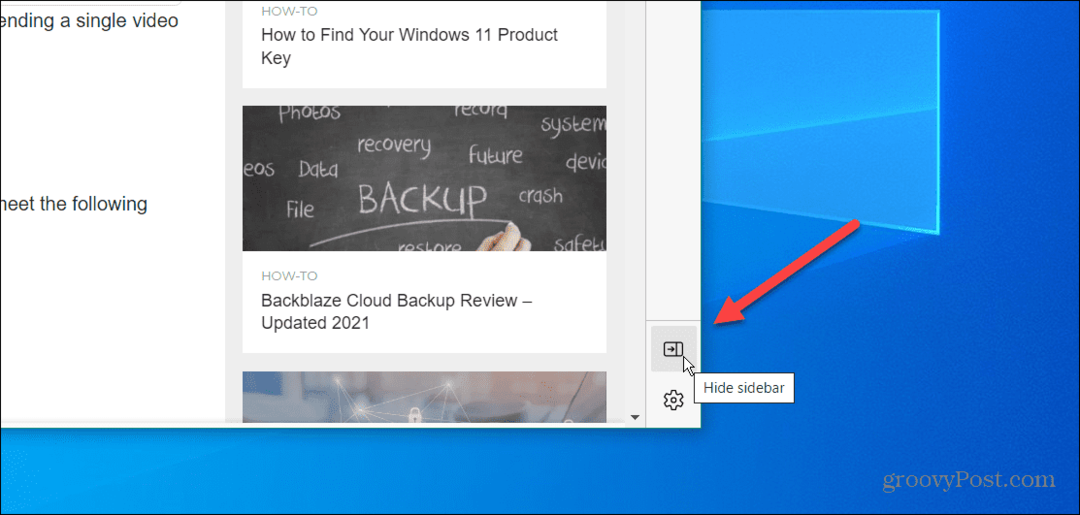 Deaktivieren Sie die Microsoft Edge-Sidebar