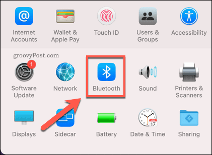Öffnen des Bluetooth-Einstellungsmenüs auf dem Mac