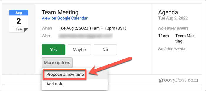 google kalender gmail neue zeit vorschlagen