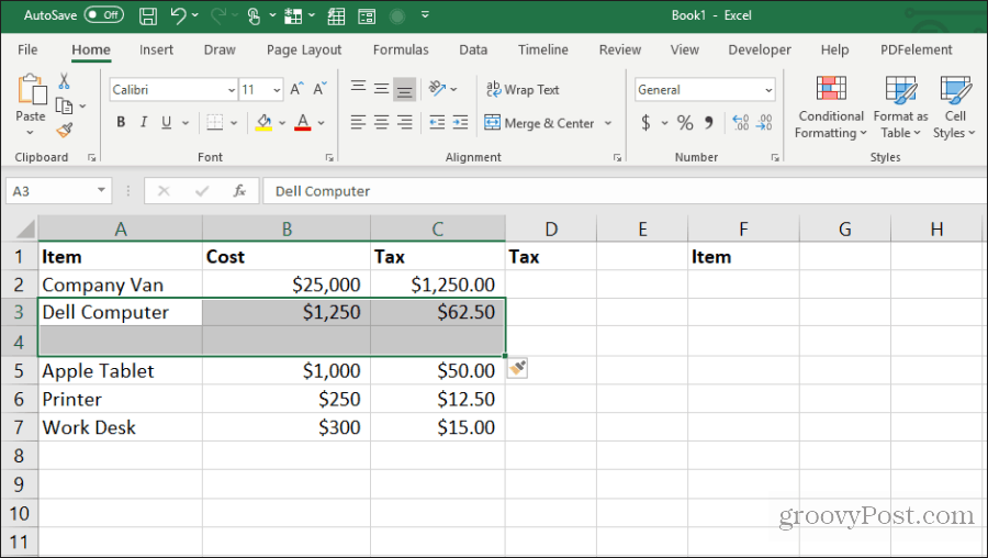 Leere Zellen in Excel einfügen