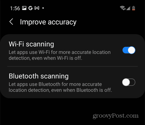 Android Samsung Wi-Fi Scanning Google Maps kalibrieren