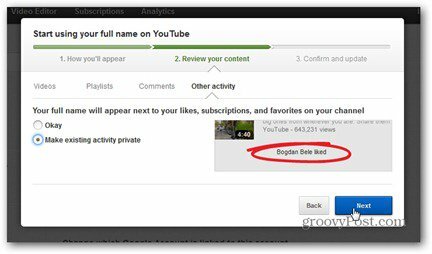 Youtube Real Name Kommentar Bewertung Inhalt machen Likes Abonnements privat