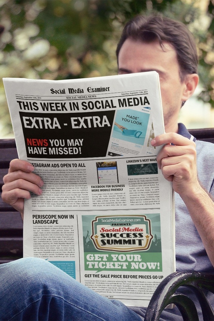 wöchentliche Nachrichten des Prüfers für soziale Medien 12. September 2015