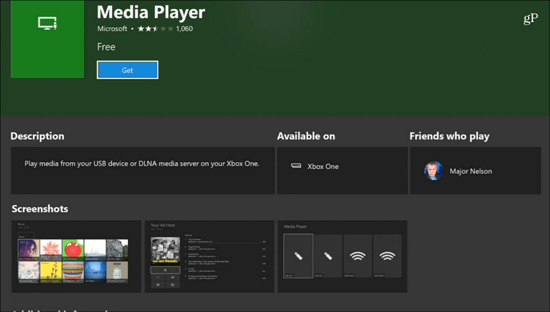 Media Player App Xbox One