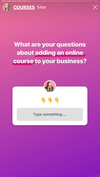 Instagram Geschichte mit Fragen Aufkleber