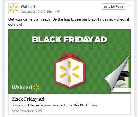 Walmart Facebook Update