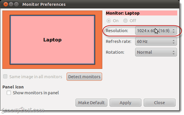 Ubuntu Bildschirmauflösung
