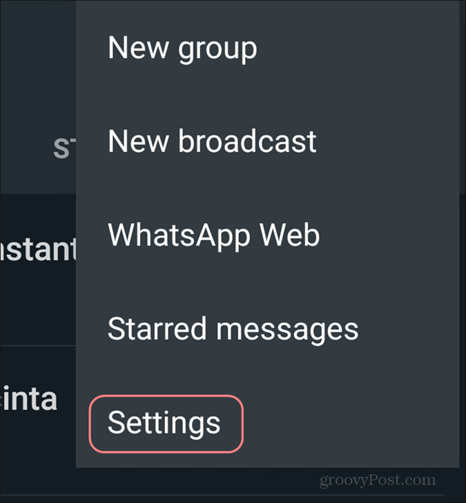 Löschen Sie die WhatsApp-Kontoeinstellungen