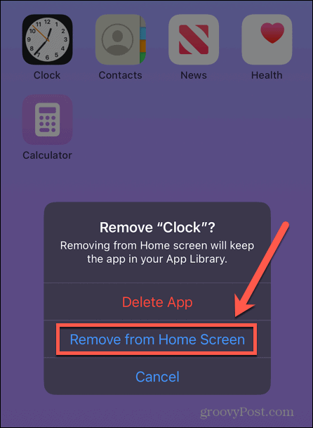 Iphone app vom startbildschirm entfernen