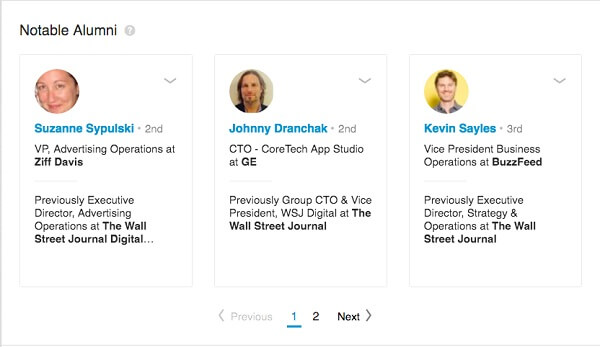 Linkedin bemerkenswerte Alumni