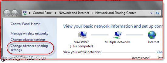 Windows 7 OS X-Netzwerk