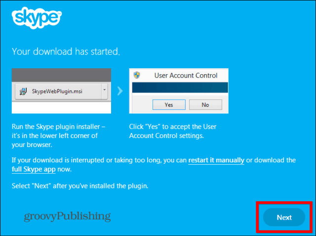 Installiertes Plugin für Skype HD Outlook