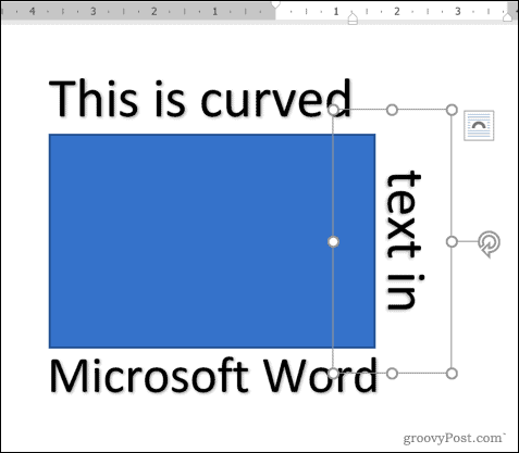 Hinzufügen von WordArt-Text um eine quadratische Form in Word