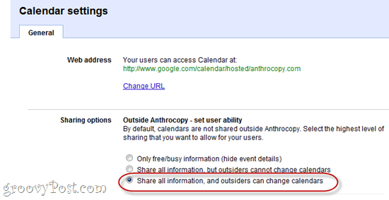 Private Adress-URL anzeigen Google Apps-Kalender