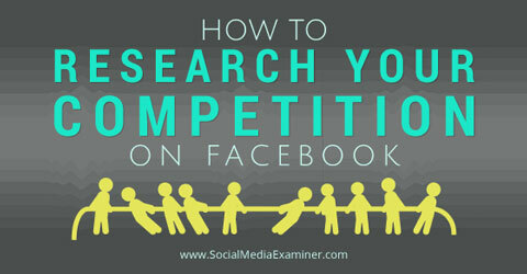 Recherchiere deine Konkurrenz auf Facebook