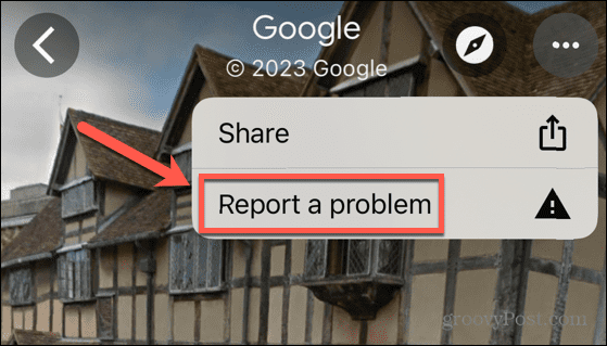 Google Maps meldet ein Problem