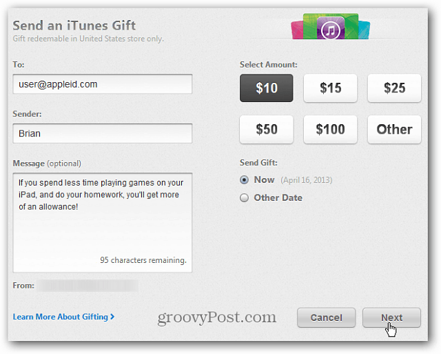 So senden Sie virtuelle iTunes-Geschenkkarten von iTunes- oder iOS-Geräten