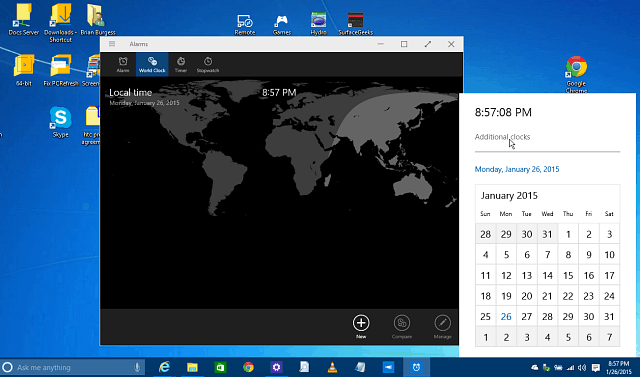 Aktivieren Sie den versteckten Kalender, die Uhr und Spartan in Windows 10