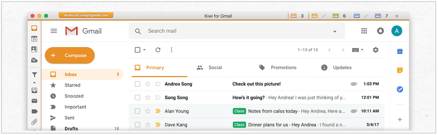 Kiwi für Google Mail