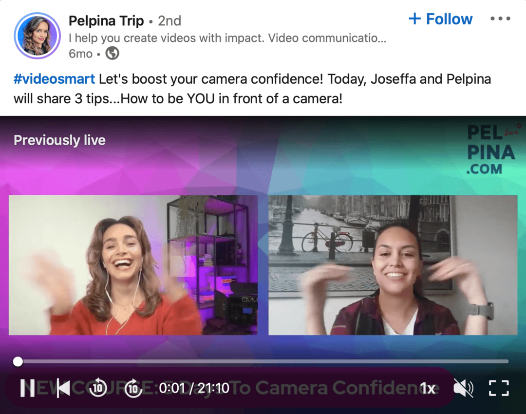 Bild des LinkedIn-Videos von Pelpina Trip