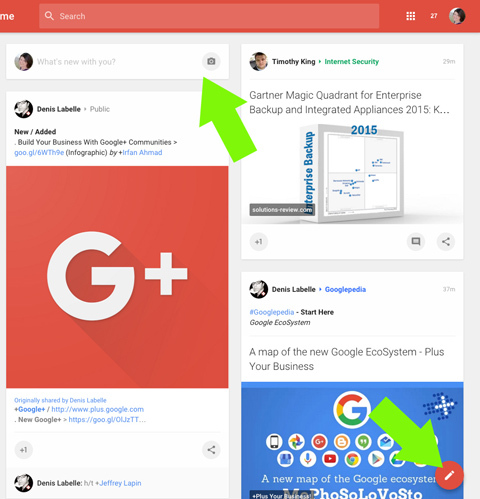 neue Google Plus Post-Optionen