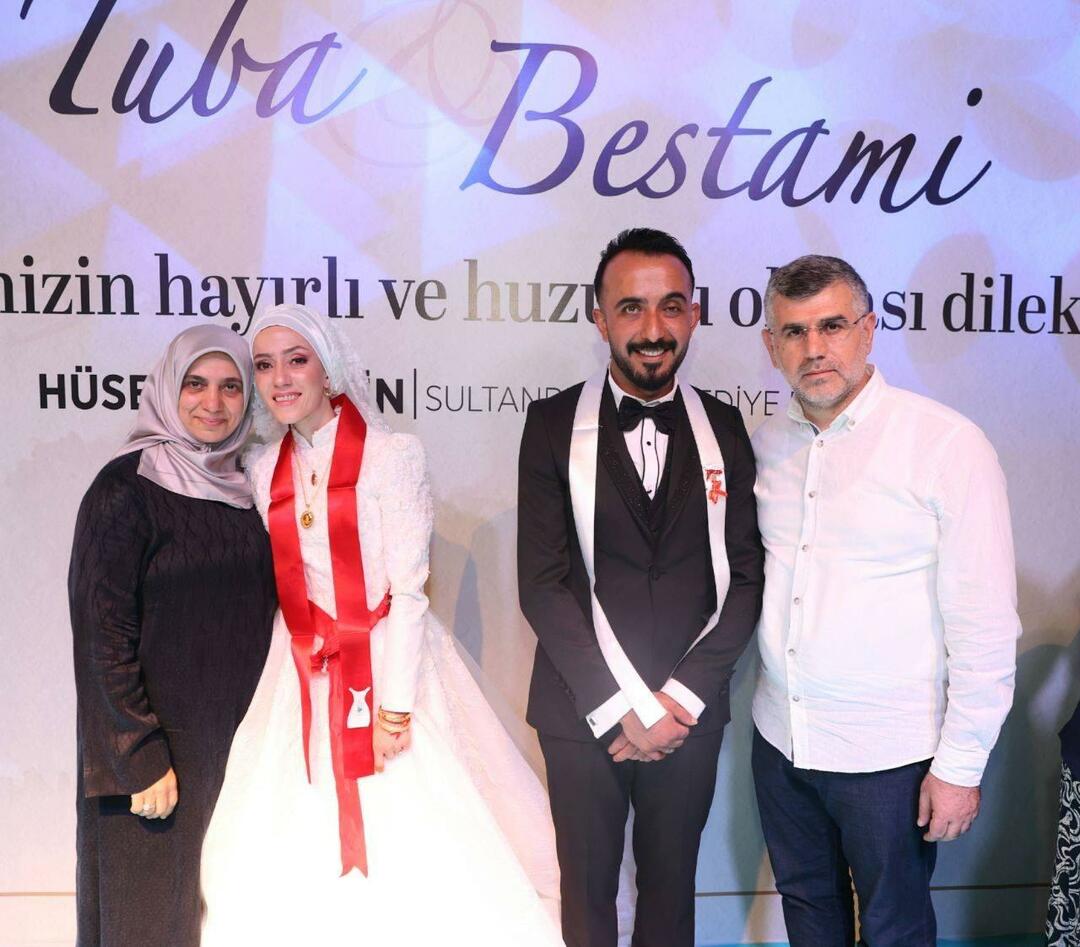 Das Erdbeben-Überlebenspaar, dessen Hochzeitskleid von Emine Erdoğan angefertigt wurde, betrat das Welthaus!