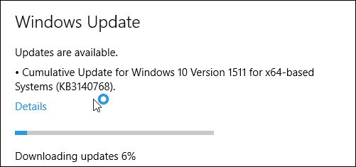 Windows 10 Cumulative Update KB3140768