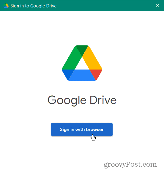  Melden Sie sich an und fügen Sie Google Drive zum Datei-Explorer hinzu