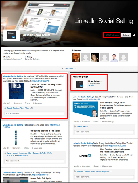 LinkedIn Social Selling Linkedin Showcase Seite