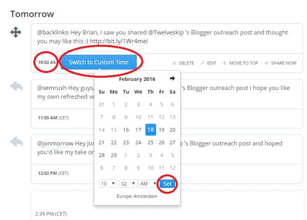 Ändern Sie das Tweet-Datum im Puffer