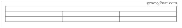 Eine Tabelle mit zusammengeführten Zellen in Word