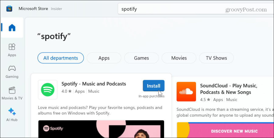 Spotify-Microsoft-Store