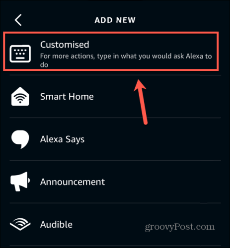 Alexa-App angepasst