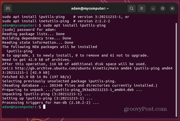Ubuntu-Installations-Ping