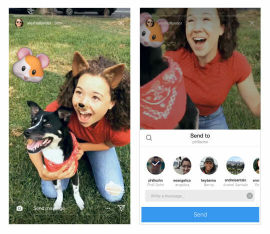 Instagram hat angekündigt, dass Nutzer jetzt Instagram Stories in Direct teilen können.