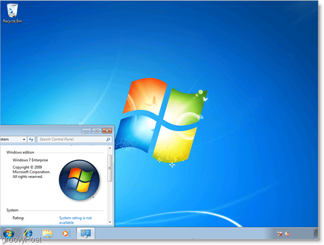 Windows 7 Enterprise, läuft als VHD