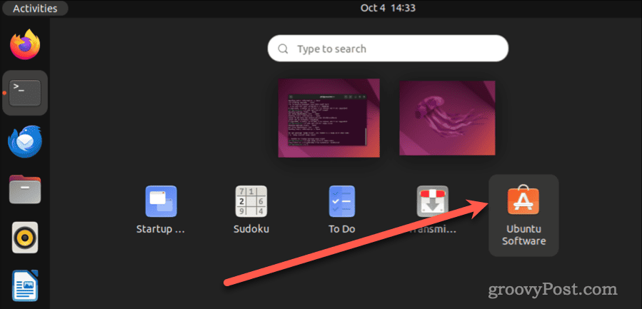 Klicken Sie auf Ubuntu-Software