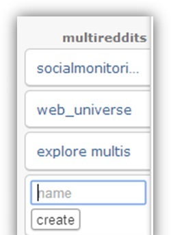 Erstellen Sie ein Multireddit