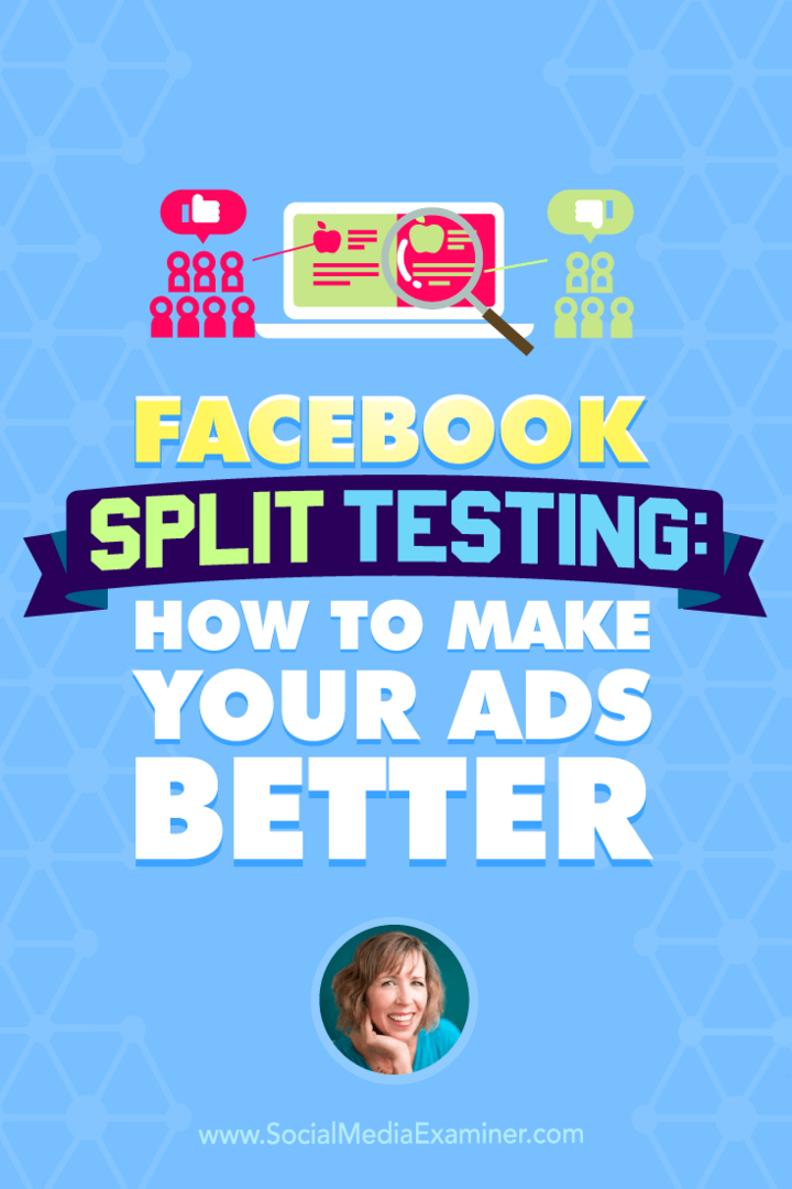 Andrea Vahl spricht mit Michael Stelzner darüber, wie Sie Ihre Facebook-Anzeigen mit Split-Tests verbessern können.