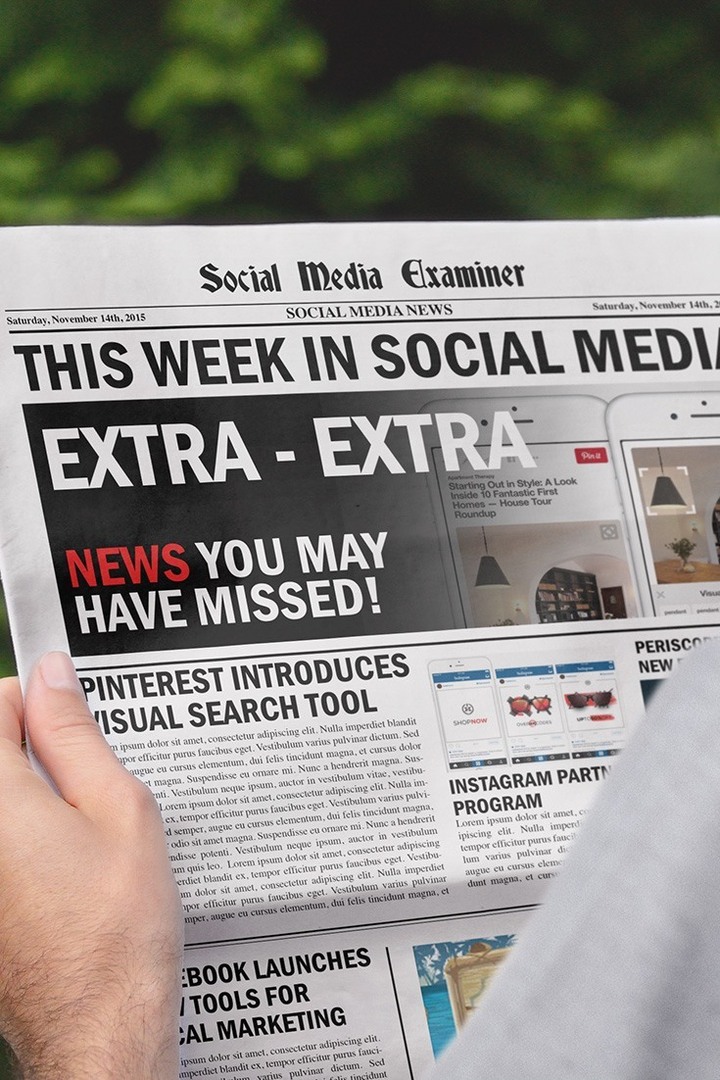Pinterest startet visuelle Suche: Diese Woche in Social Media: Social Media Examiner