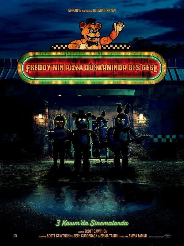 Filmplakat „Fünf Nächte bei Freddy's Pizza“.