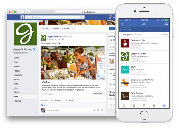 Facebook führt neue Funktionen ein, mit denen Stellenausschreibungen und Bewerbungen direkt auf Facebook veröffentlicht werden können.