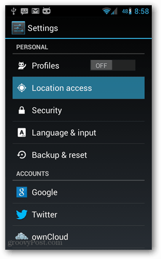 So deaktivieren Sie Google Location Awareness auf Android Mobile
