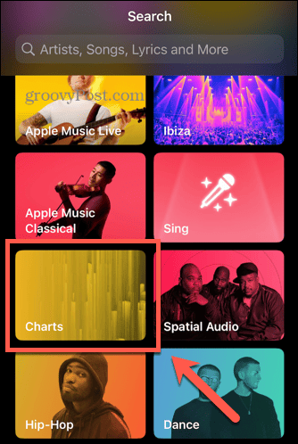 Kategorie „Apple Music Charts“.