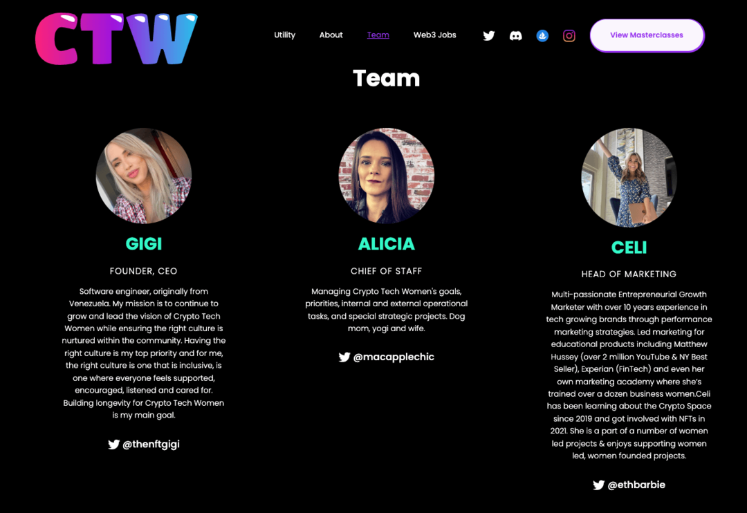 lehren-gelernt-von-nft-projekt-launch-build-website-dox-team-build-trust-potenziellen-unterstützern-einschliesslich-twitter-instagram-lindedin-ctw-example-2