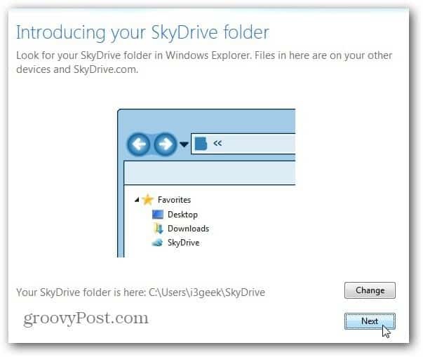 SkyDrive-Standort