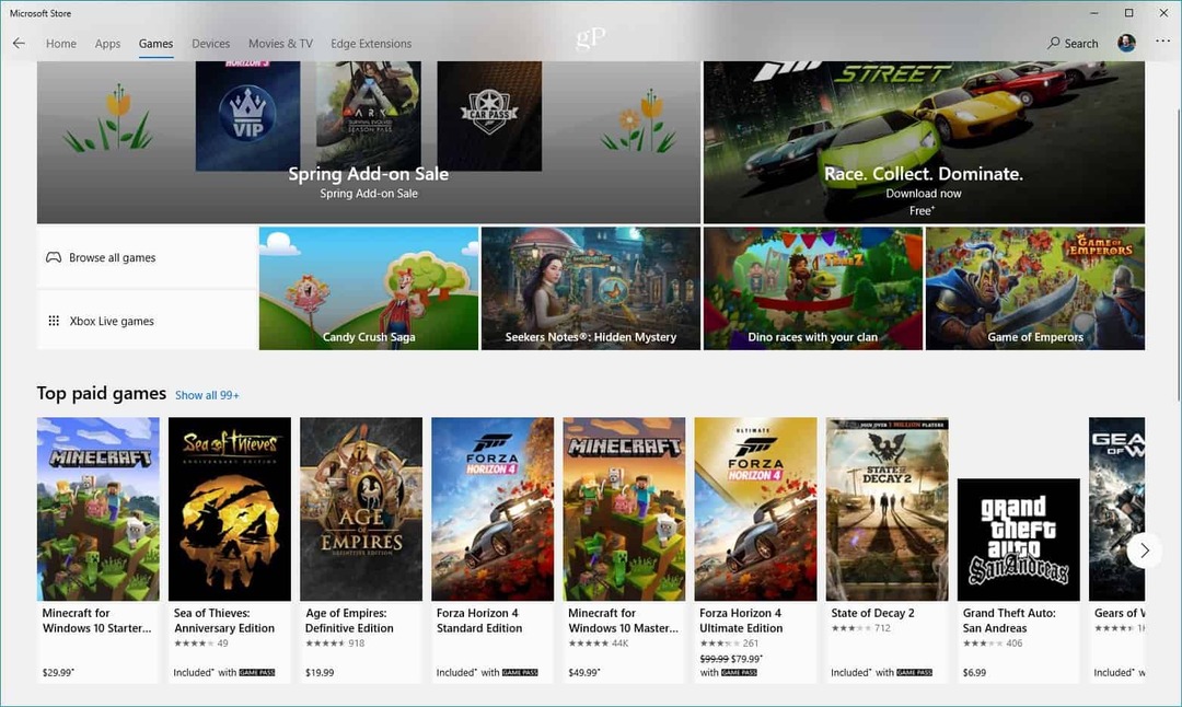 Microsoft Store-Spiele