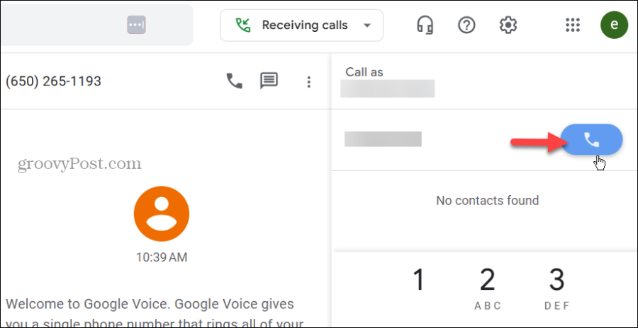 Telefonieren Sie mit Google Voice