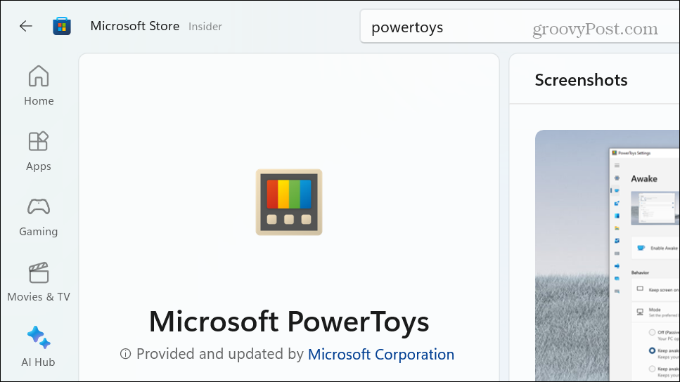 Powertoys im Microsoft Store